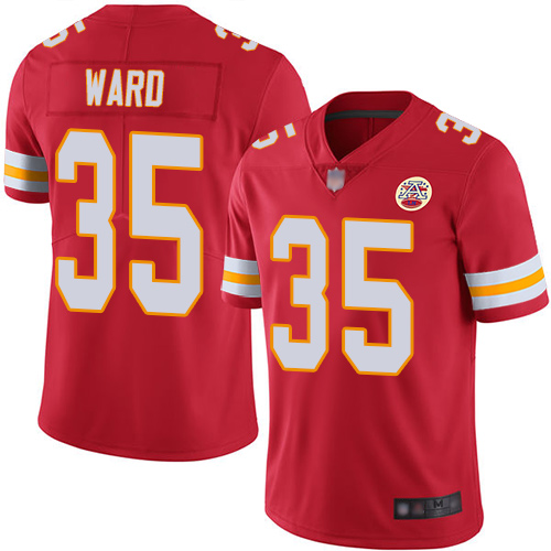 Men Kansas City Chiefs #35 Ward Charvarius Red Team Color Vapor Untouchable Limited Player Football Nike NFL Jersey->nfl t-shirts->Sports Accessory